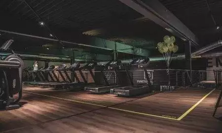 black and gray escalator inside building