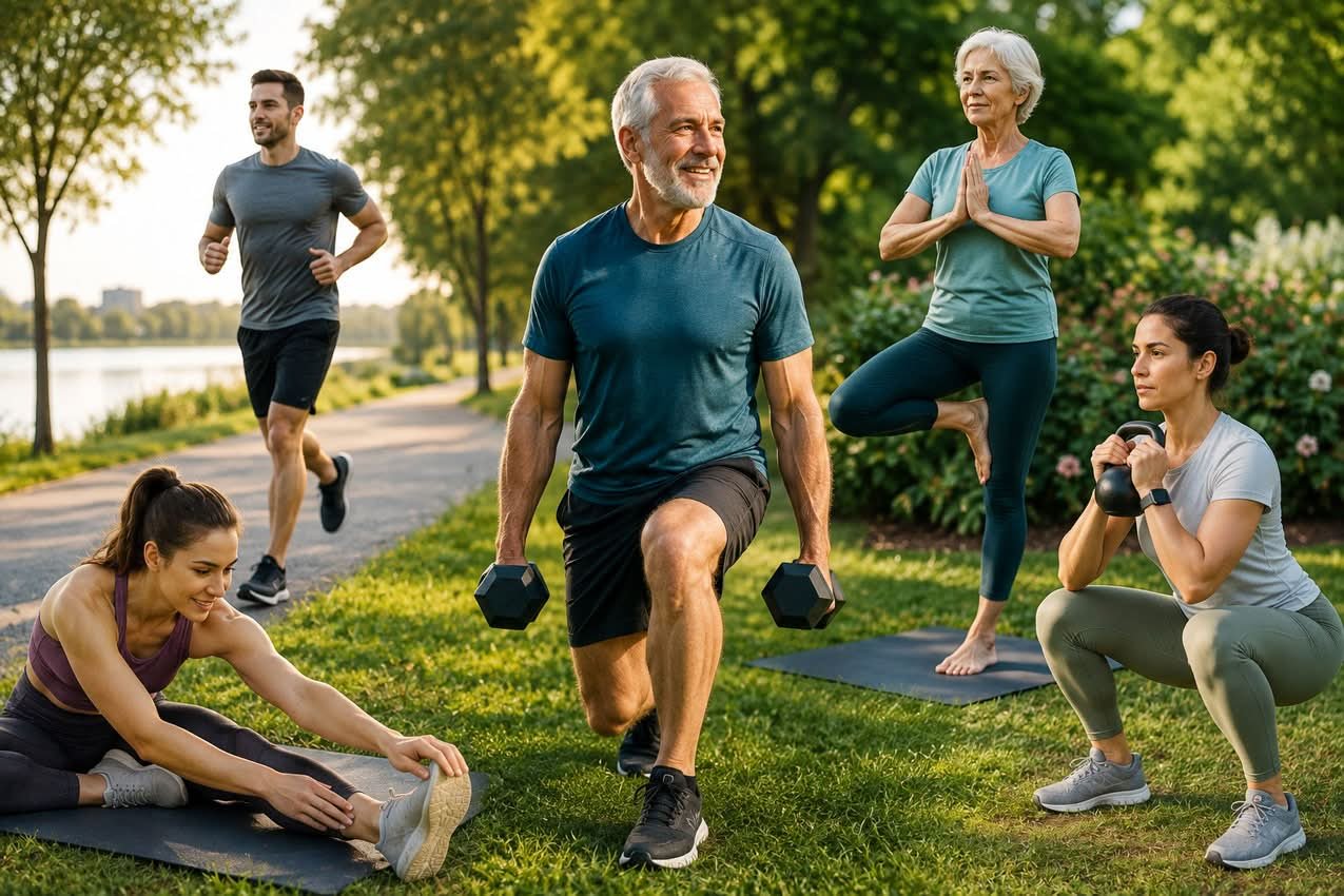 Exercices variés pour préserver la force, l’équilibre et la mobilité avec l’âge